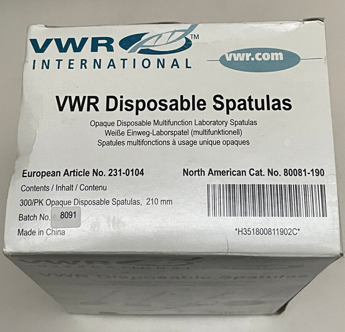 VWR 80081-190 Disposable Spatula Double Ended w/ Spoon & Scoop