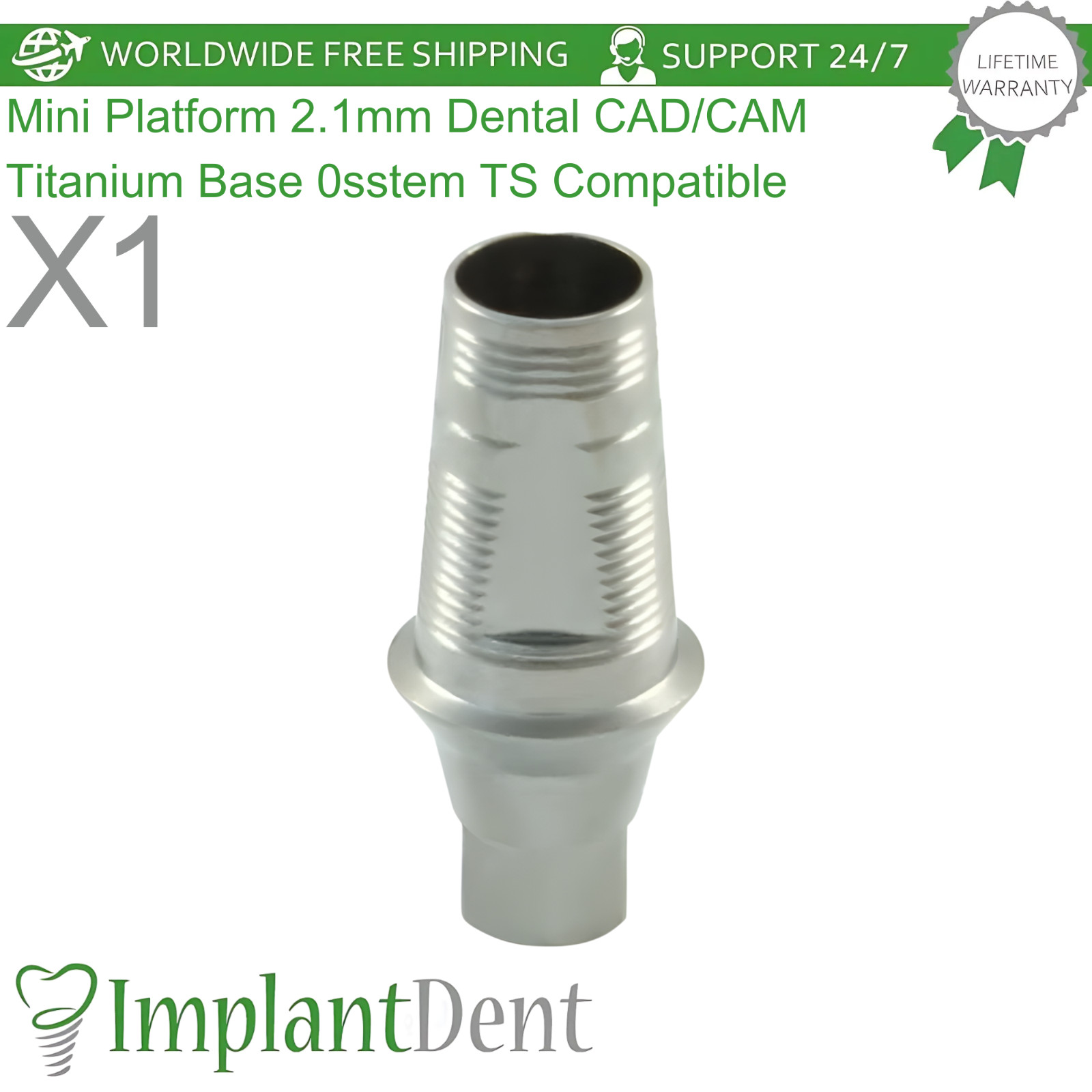 Mini Platform 2.1mm Dental CAD/CAM Titanium Base 0sstem TS Compatible