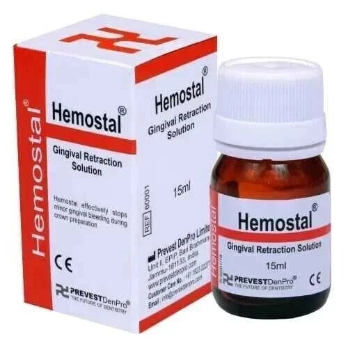 Hemostal Hemo Stop Hemostatic Aluminium Chloride Liquid Dental Prevest New pack