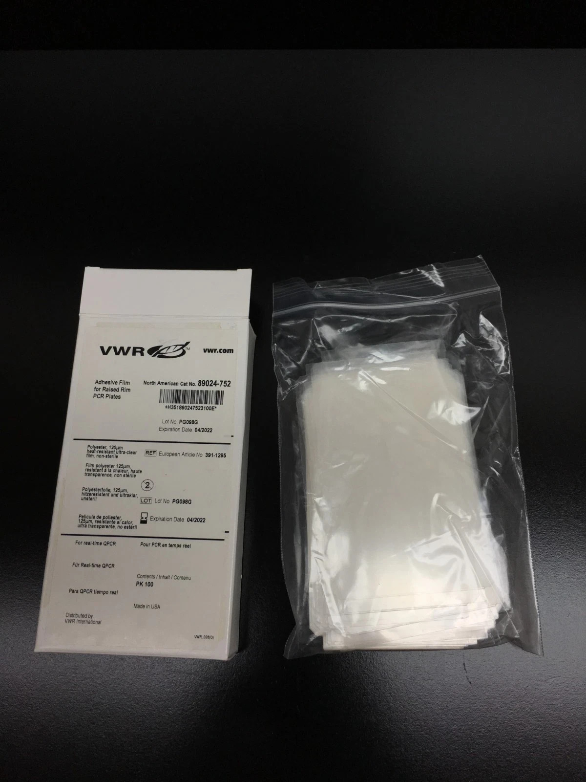 VWR Cat No 89024-752 Adhesive Film For Raised Rim PCR Plates