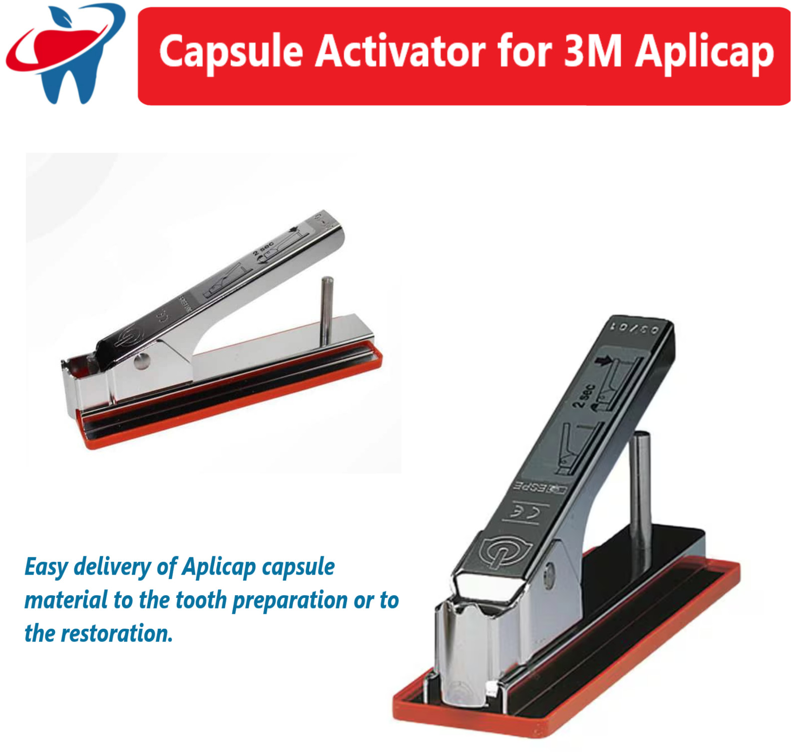 Dental 3M CAPSULE ACTIVATOR for Aplicap Activator and Applier, Autoclave, 1/Ea