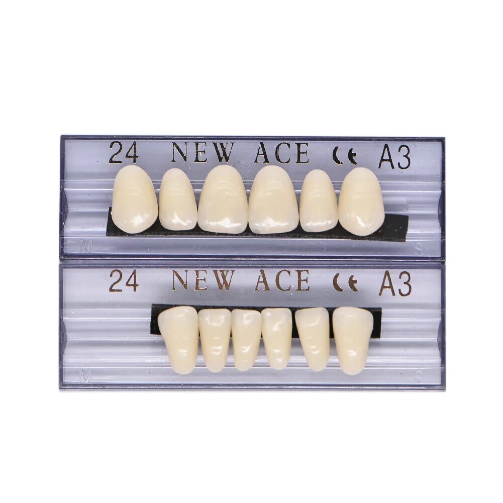 168Pcs Dental Acrylic Resin Denture 24# Shade A3 Full Upper Lower False Teeth