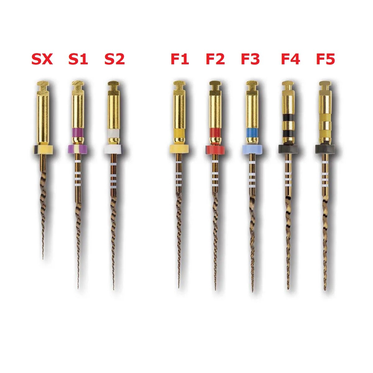 SPECIAL TAPERED Rotary Files All Sizes 21mm-25mm-31mm length 6 files/pk