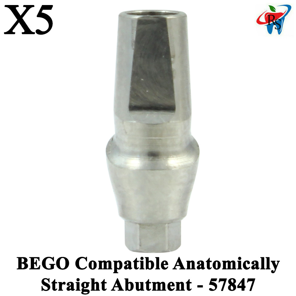 5pcs Dental BEGO Compatible Anatomically Shaped Straight Abutment – 57847