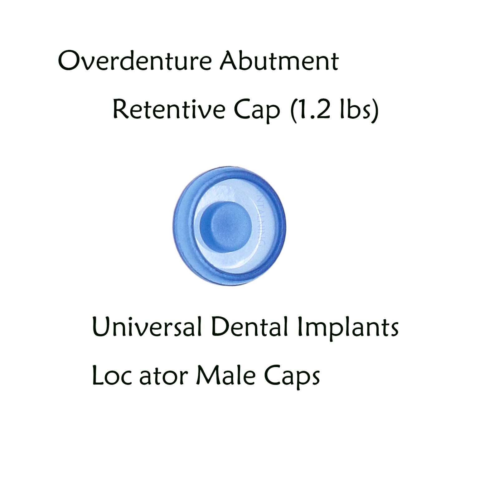 US Dental Universal Locator Male Caps Standard Xtra-Light, Blue 1.2lbs 20-pack