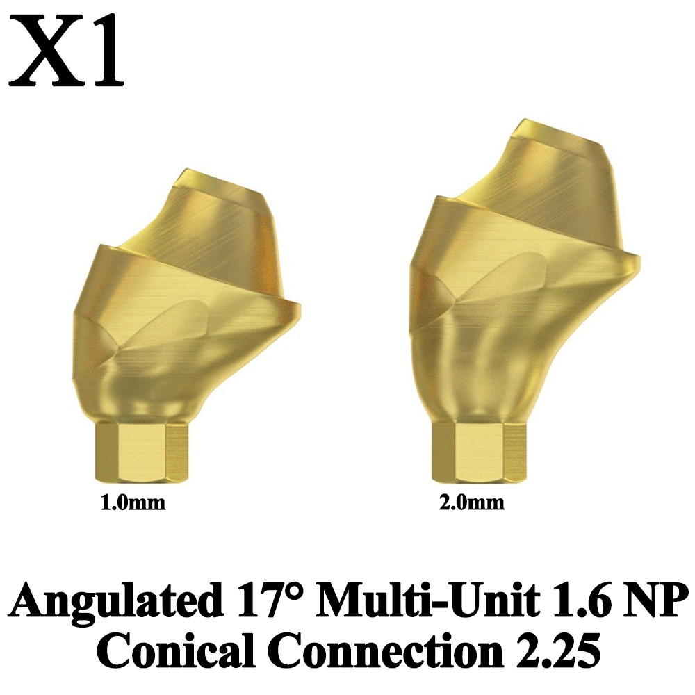 1x Prosthetic Angulated 30° Multi-Unit 1.6 NP Conical Connection 2.25 Titanium