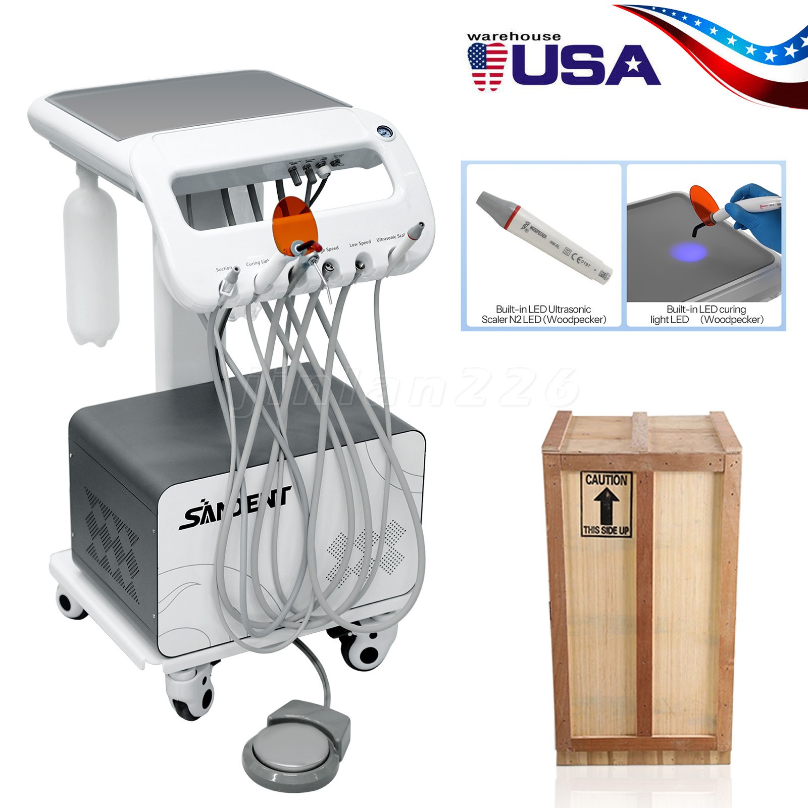 Dental Electric 1:5 Fiber Optic Contra Angle Handpiece Cartridge Rotor Canister