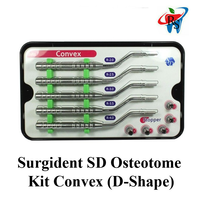 1pcs Dental Surgident SD Osteotome Kit Convex D-Shape Surg ical Tool Sinus