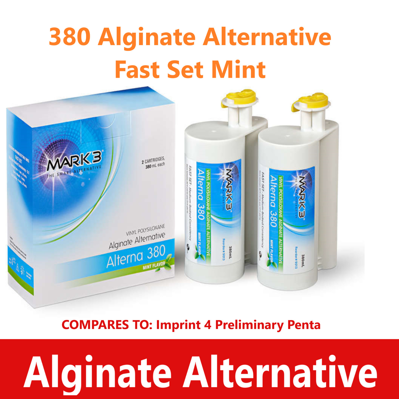 Dental AlgiNot Alginate Alternative Volume Intro Kit: 380 ml Cartridge, Mark3