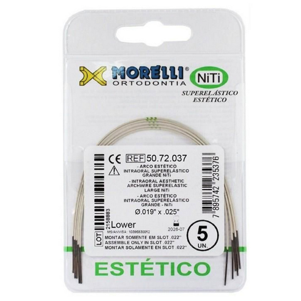 5pcs Dental Morelli NiTi Aesthetic SuperElastic Archwire Round Upper Lower Jaw