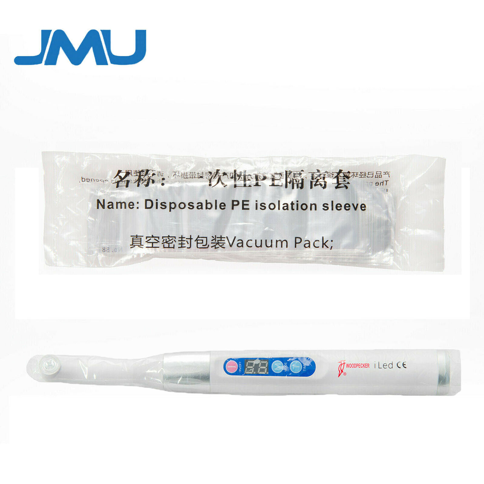 100PCS JMU Disposable Dental Curing Light iLed Body PE Isolation Sleeves 1.5″x8“