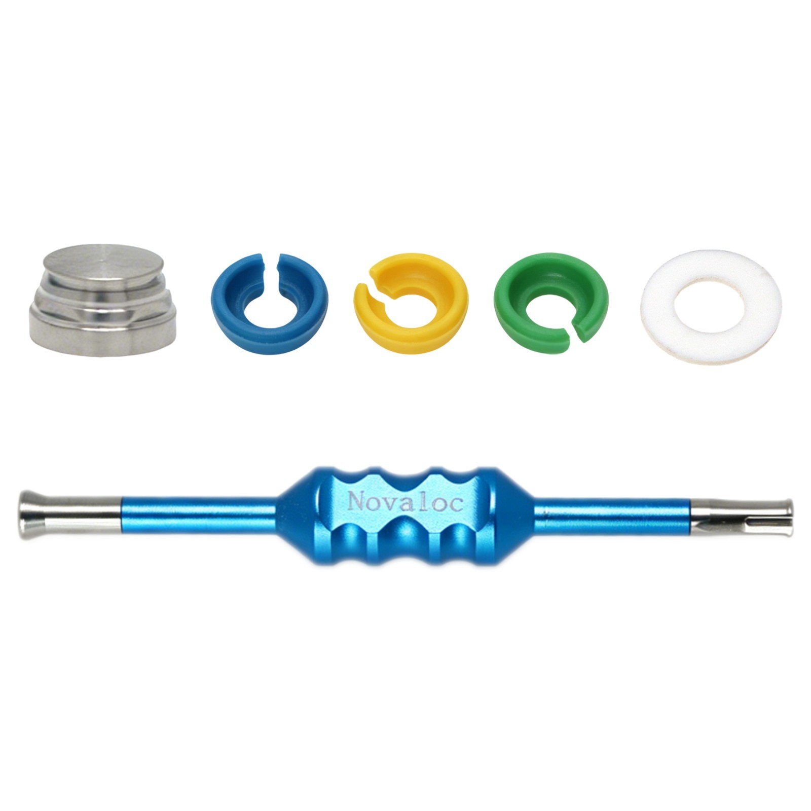 US For Novaloc Dental PEEK Retention Caps Kit Implant Mounting Demounting Tool