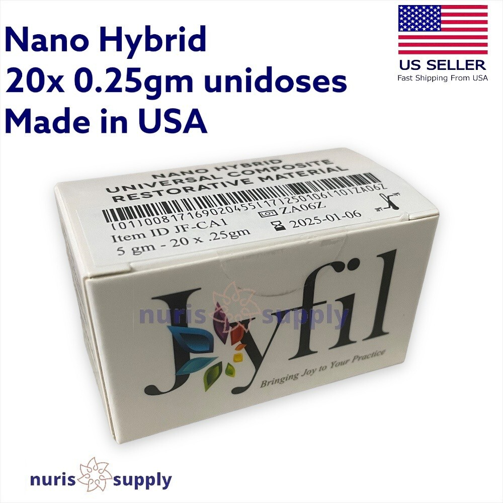 Dental Joyfil Nano Hybrid Composite Refill Capsules 20x.25gm A1 A2 B1 Shades