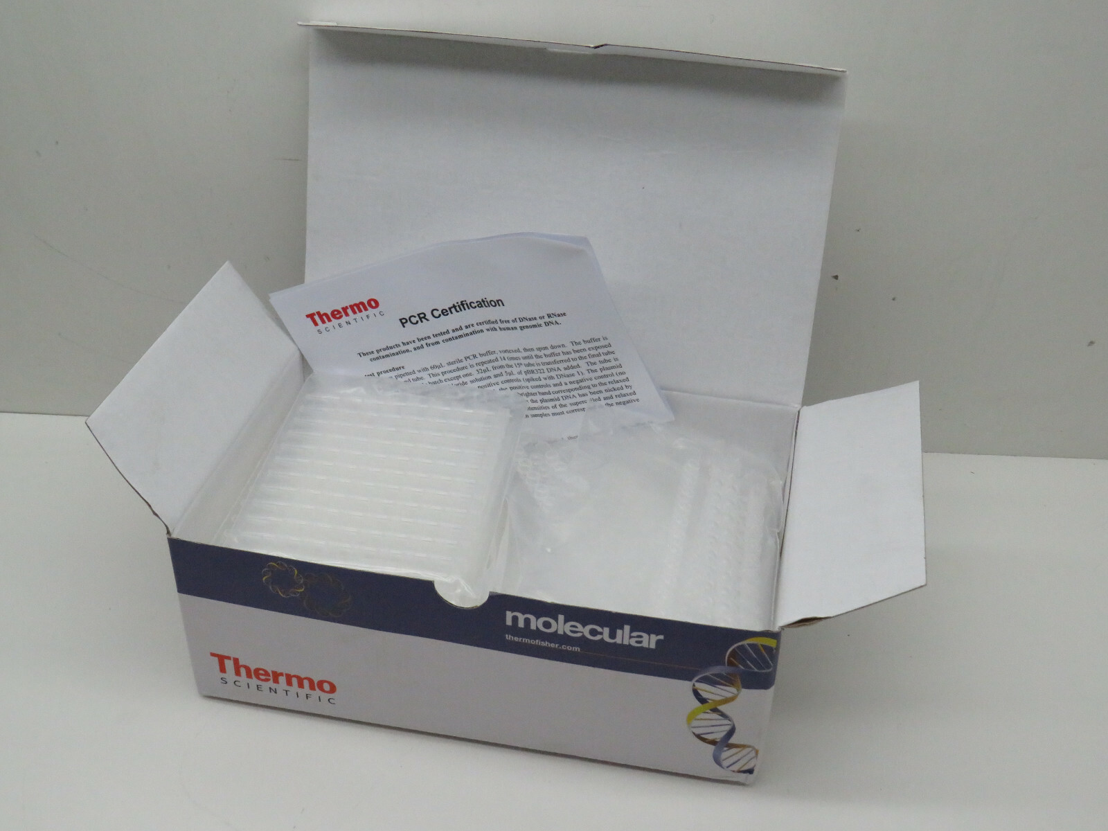 (80) Thermo Scientific AB-1113 Thin-Walled 12 Tube & Domed Cap PCR Strips 0.2ml