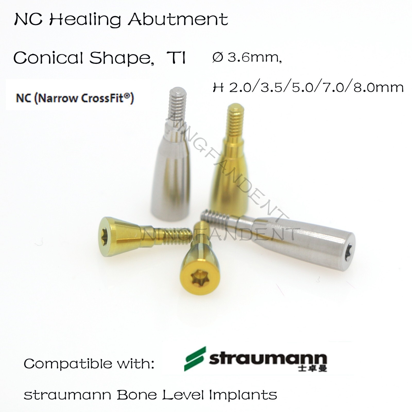 Healing Cap Abutment NC ITI Straumann BL/BLT Fits 2.0/3.5/5.0/7.0/8.0mm H Ø3.6 D