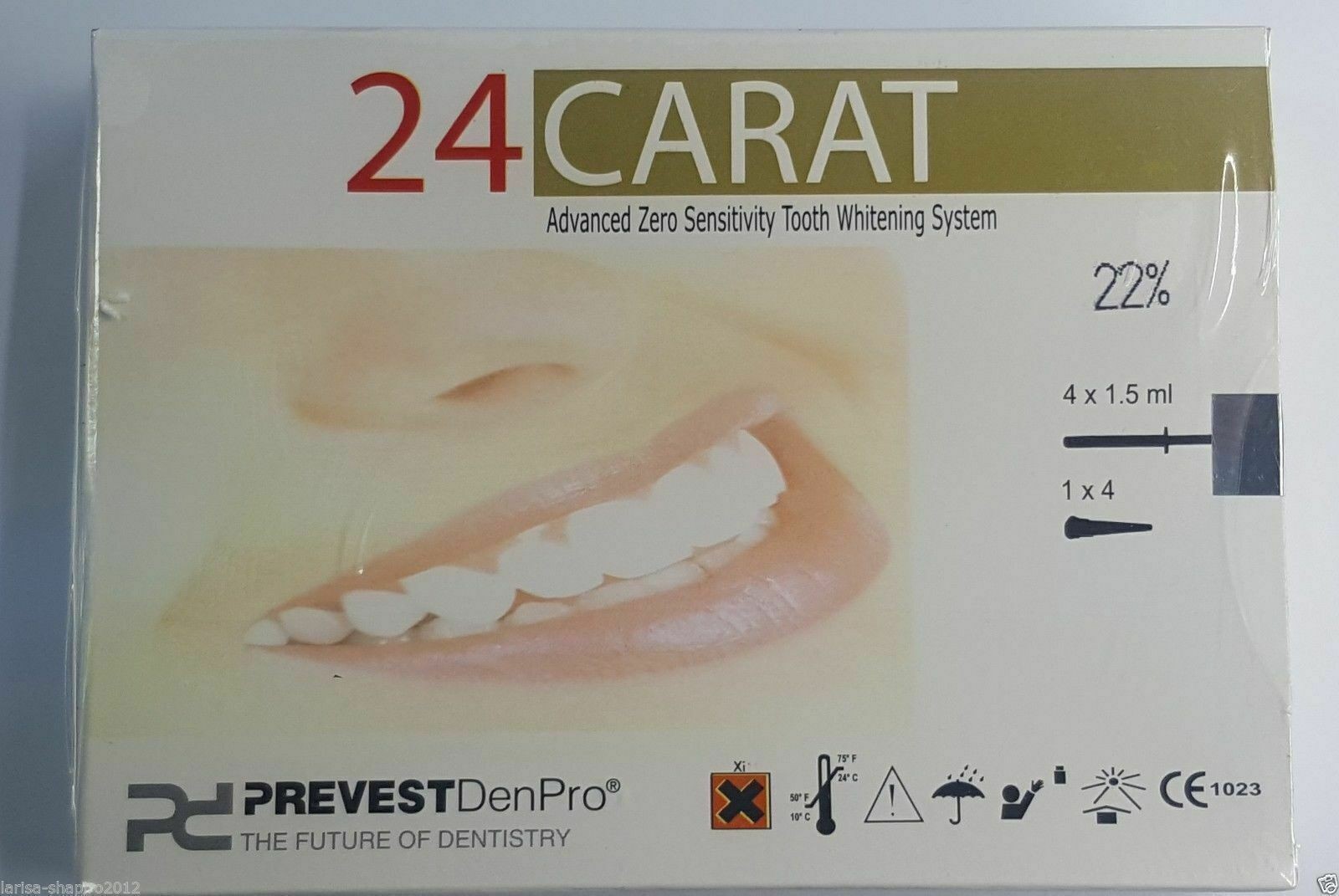 Prevest DenPro 24 Carat Adv ance Kit Blea ching Ag ent 4 x 1.5ml Syr (Free Ship)