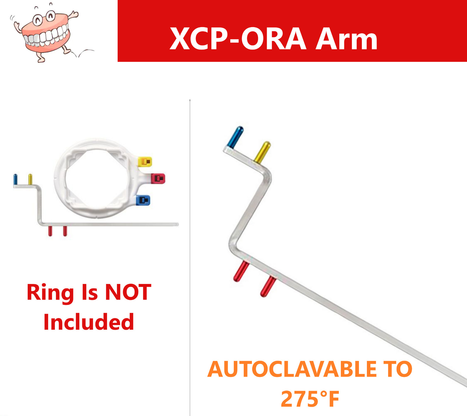 Dental X-Ray XCP-ORA Arm for Sirona Xios Adhesive Holders (1 Arm) Autoclave 275