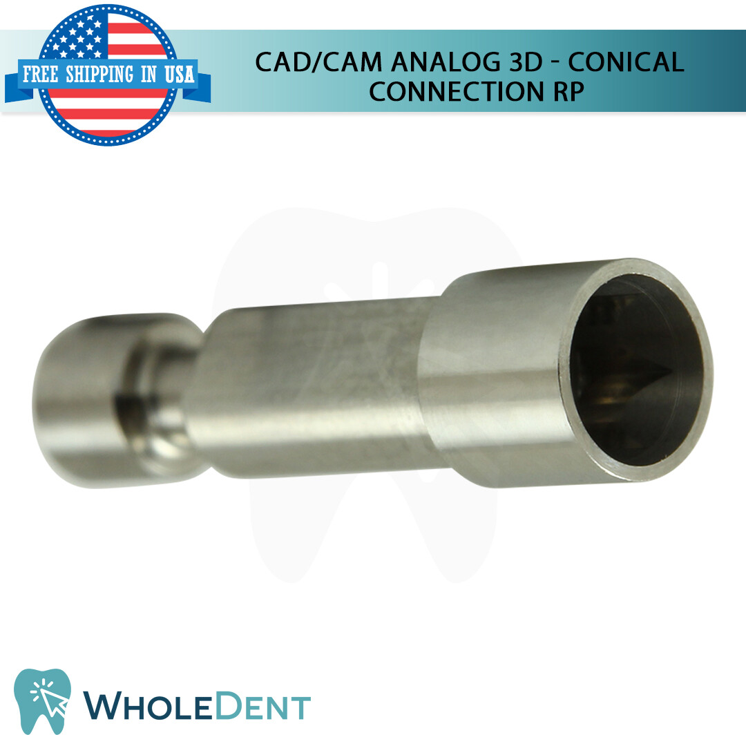 1x Dental 3D Analog Regular Platform RP Conical Connection Hex 2.65mm CAD/CAM
