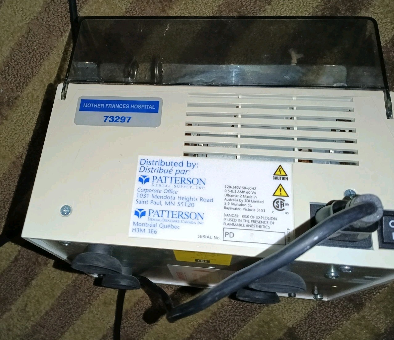 2 Lot Patterson Dental Supply Amalgamator UltraMat 2 & Sterrad Incubator As Is