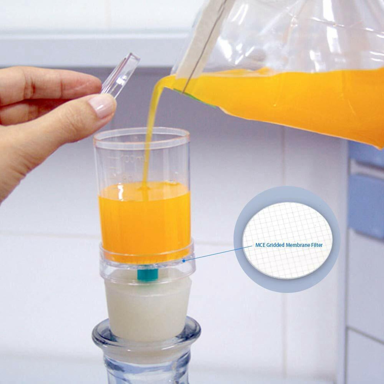 0.45µm/47mm MCE Membrane Filter Gridded Sterile,Hydrophilic,Lab Filters