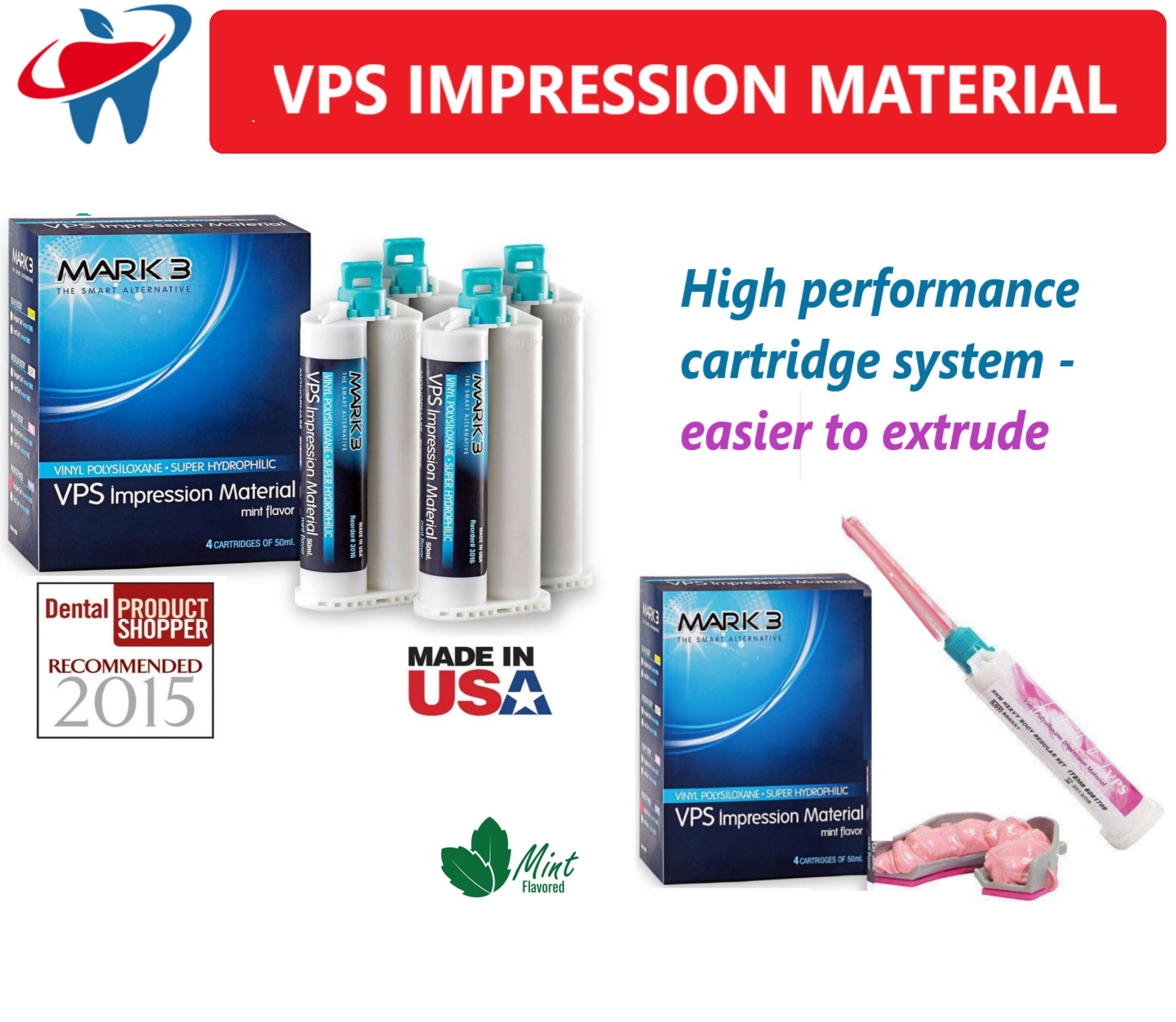 Dental VPS Impression Material Light/Heavy Body – Fast/Regular Set Alginate PVS