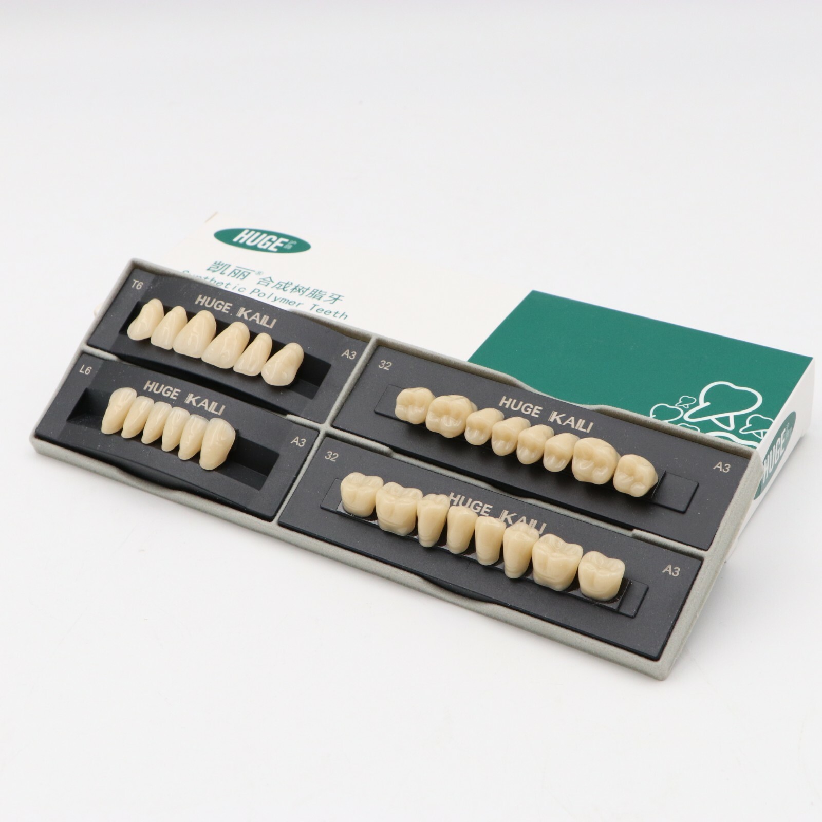 1 box Dental Acrylic Resin Denture Full Set Teeth Upper Lower Shade