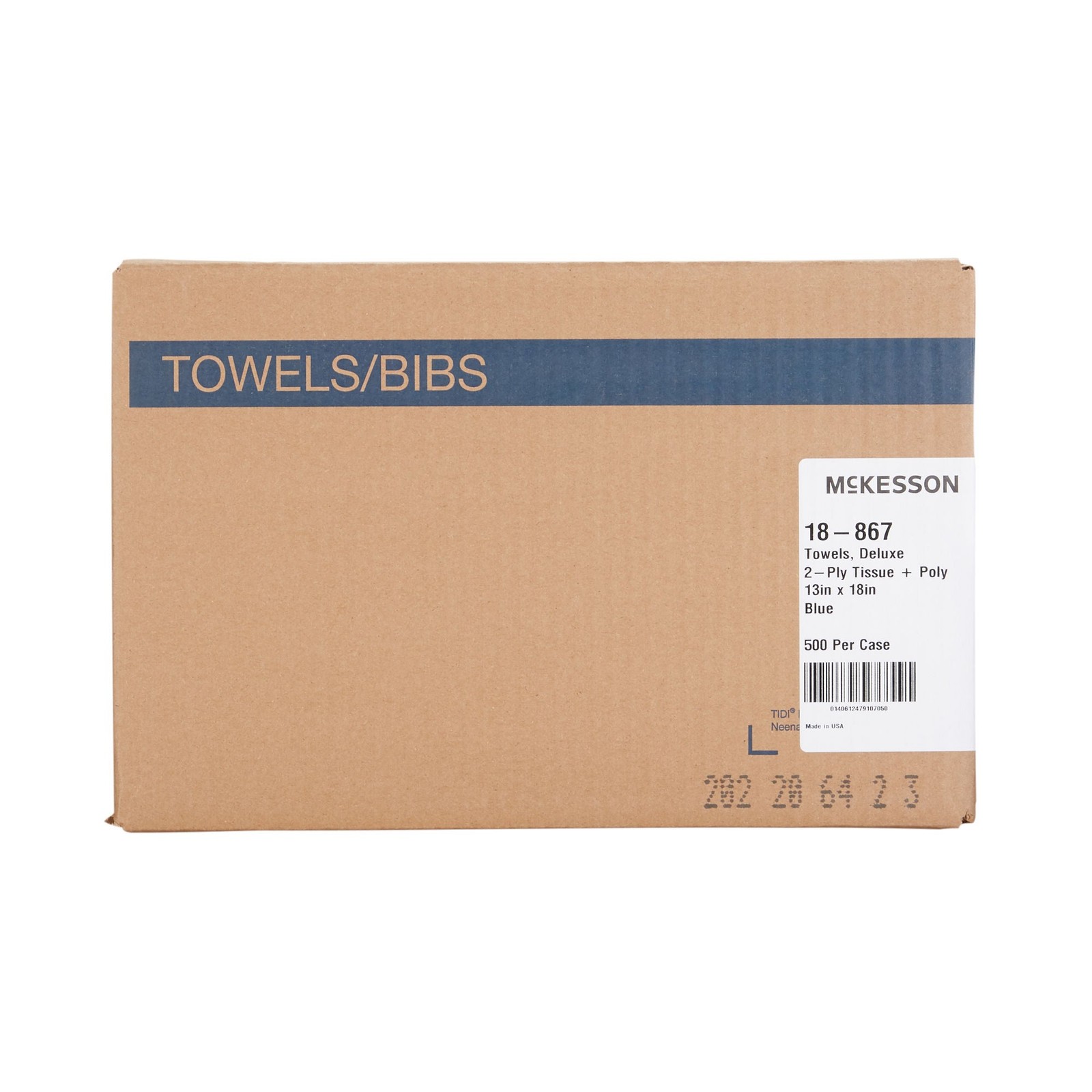 McKesson Blue Dental Medical Tattoo Procedure 2-Ply Towel Bibs 13″ W x 18” L –