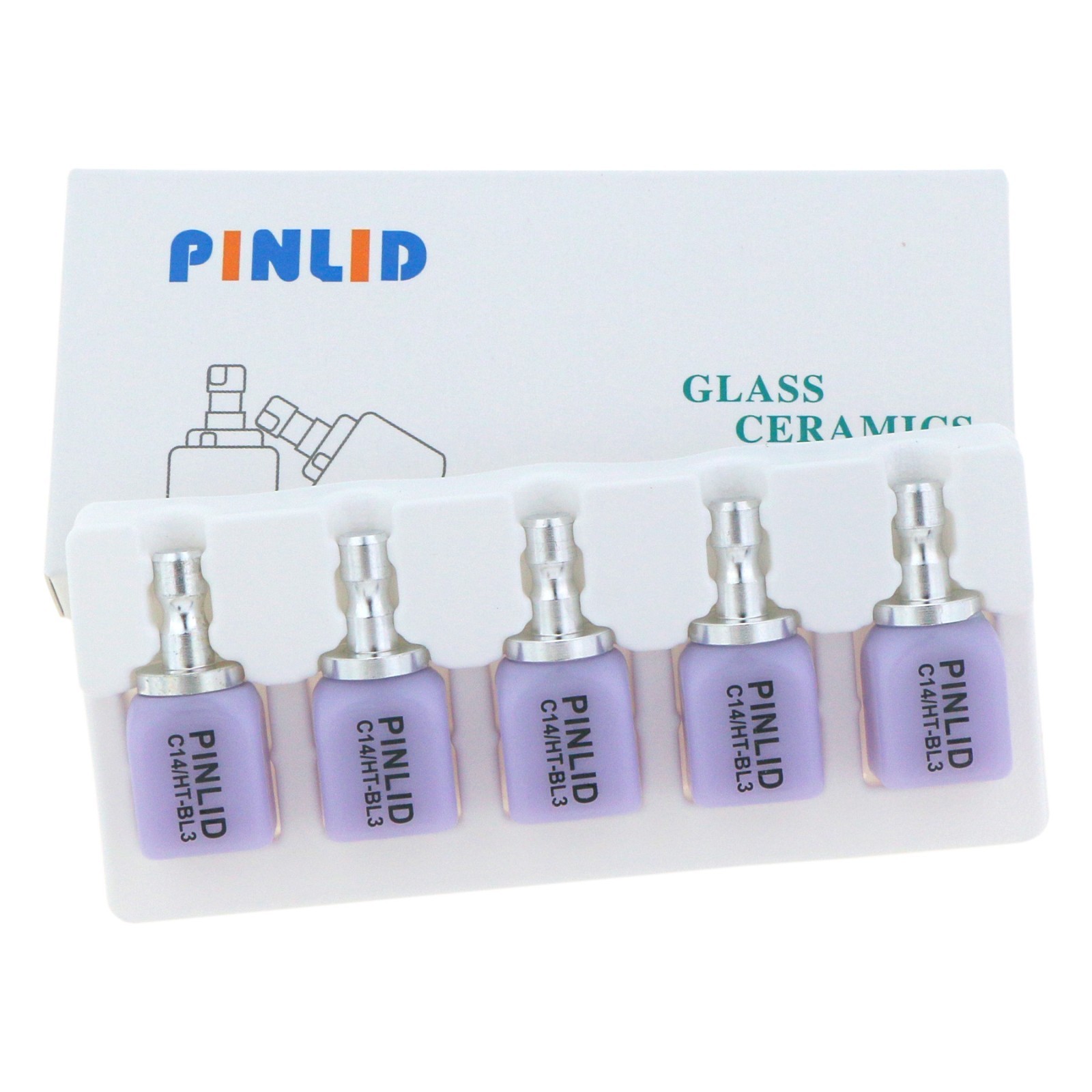 US C14 Dental Emax Ceramic Blocks HT Lithium Disilicate Cerec CAD CAM 5Pcs/Box