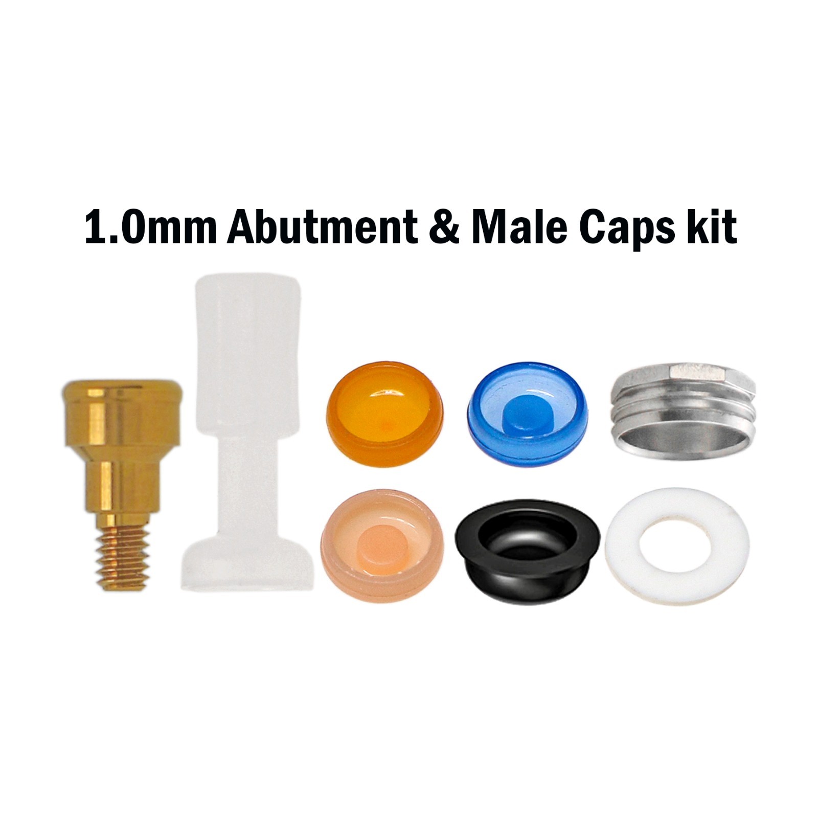 US Implant L0cator Dental Zimmer PA 3.5mm Abutments + PEEK Caps Tool 1-5mm Set
