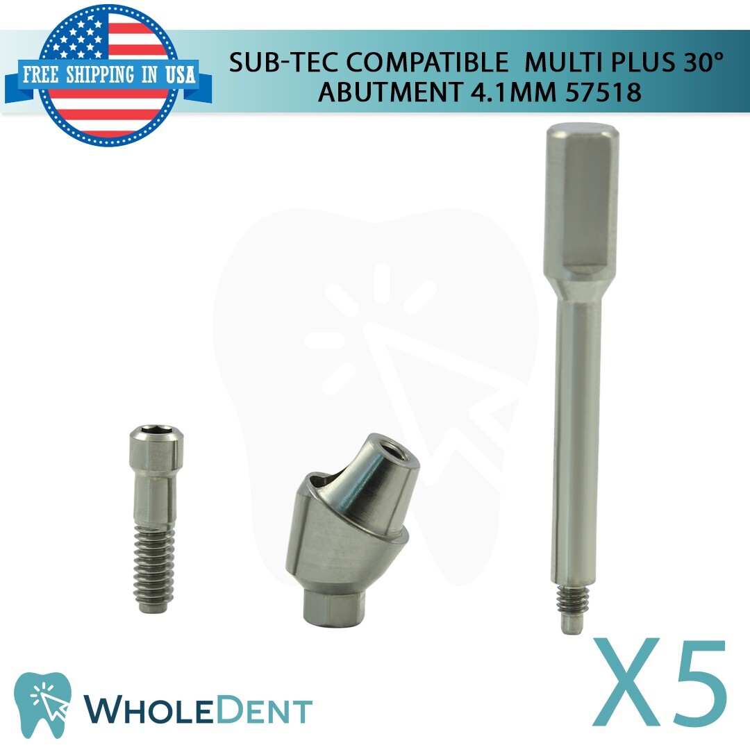 5x Dental Titanium Angulated 30° Multi Unit Prosthetic BEGO® Compatible 57518