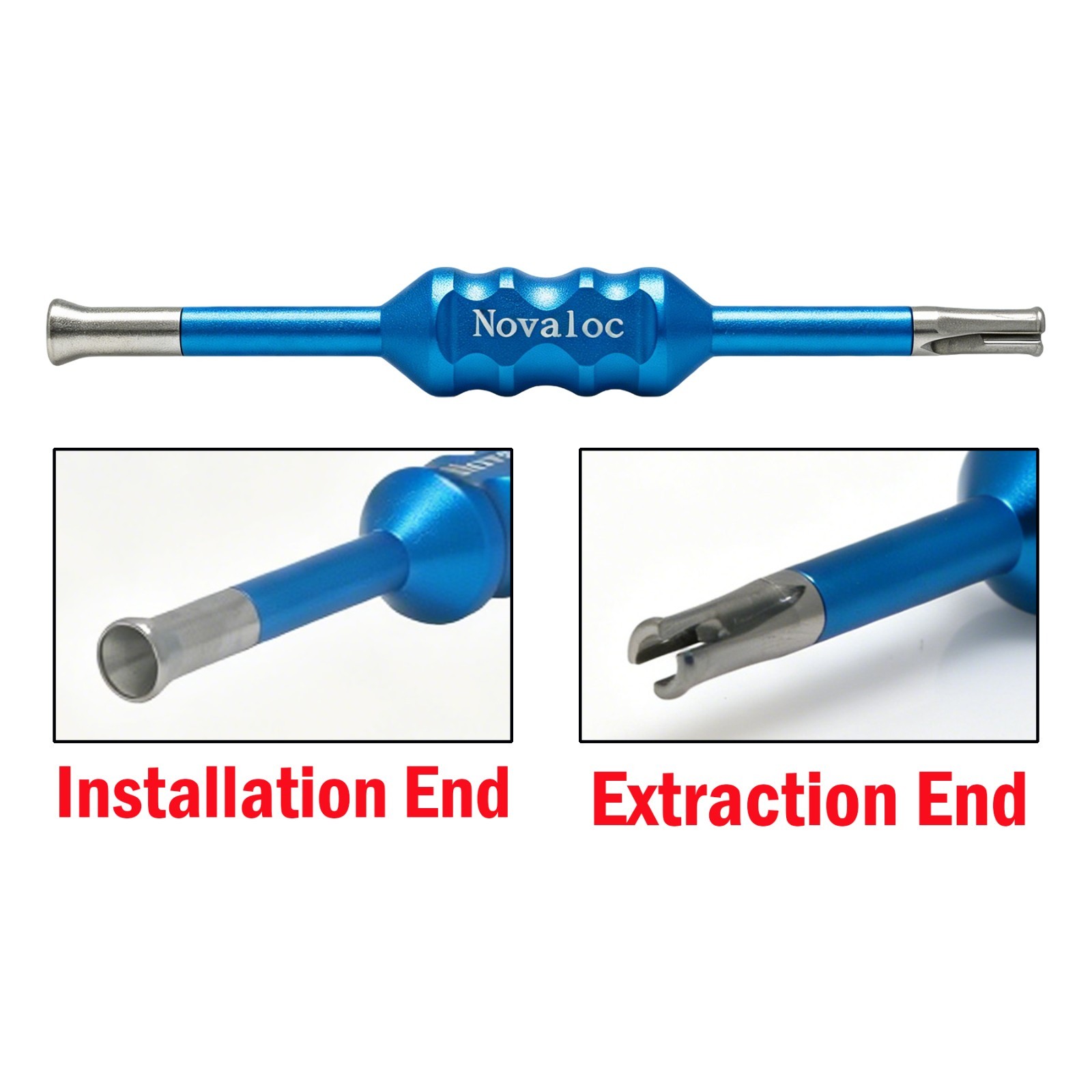 Novaloc Style Implant Overdenture Retention Inserts Core Tool Novaloc PEEK Caps