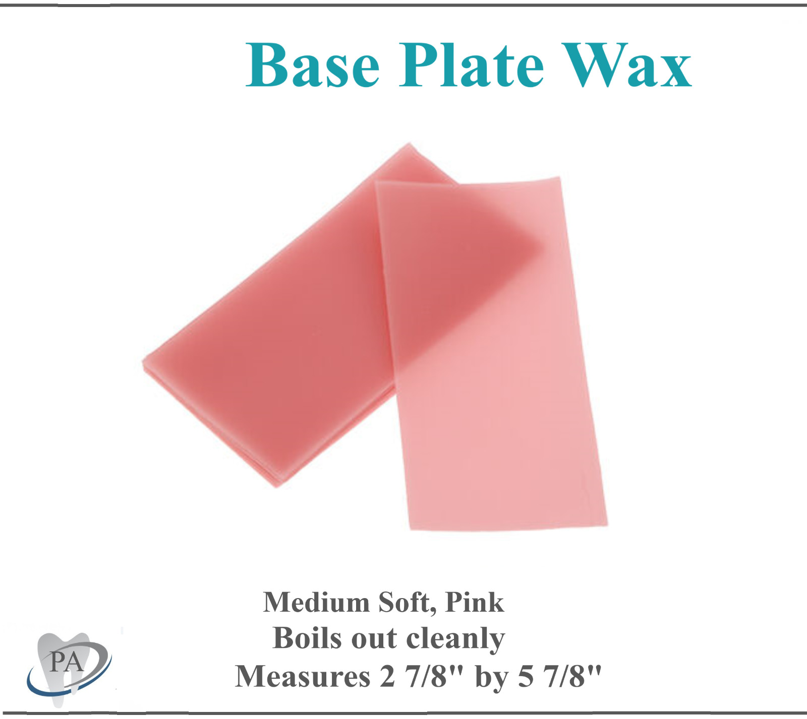 BASE PLATE WAX SEASON PURPOSE SET UP WAX PINK 1LB DENTAL LABORATORY JEWELRY Soft