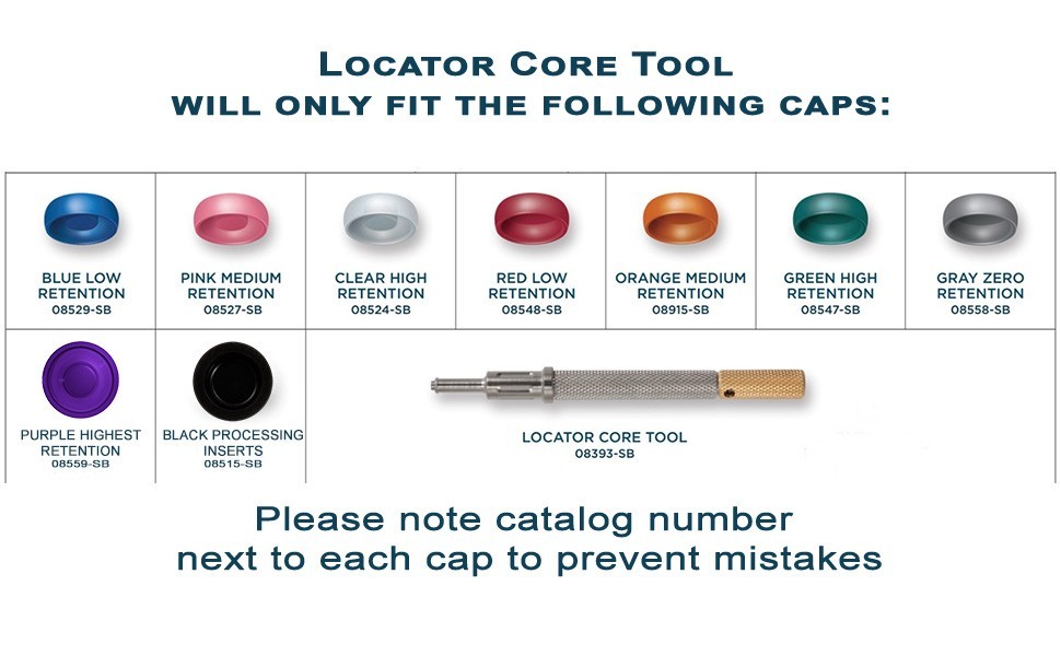 US Dental Locator Core Tool 3-in-1 Insertion Removal Driver Zest Locator Legacy