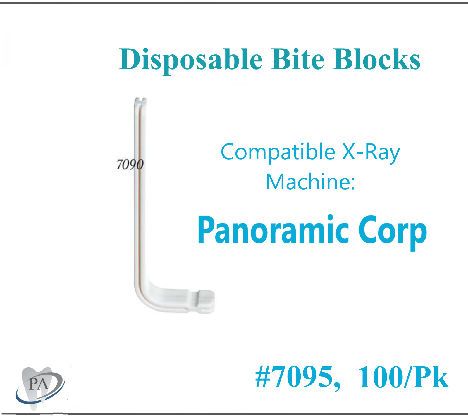 Dental Panoramic X-Ray Machine Disposable Bite Blocks, 100/Pkg, Pano Corp #7095