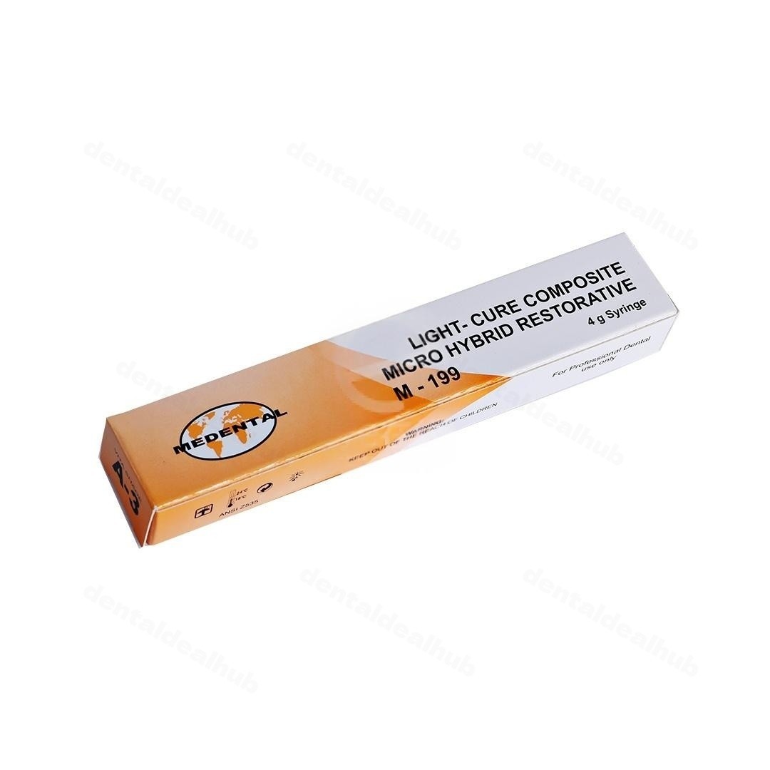 MEDENTAL M199 Nano Ceramic Composite Resin 4g A1 A2 A3 Light Cure Dental