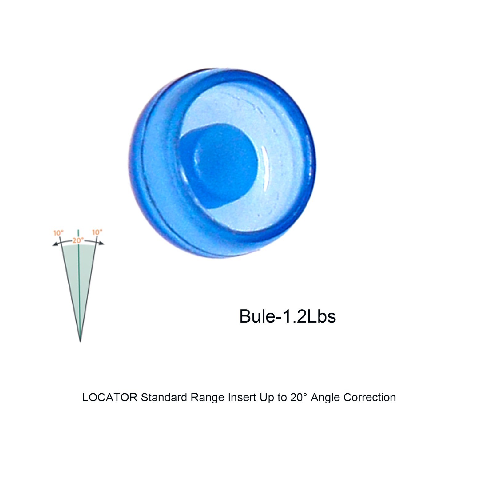 Dental fits Zest Locator Male Caps Standard Xtra-Light Blue 1.2lbs Inserts 20Pcs