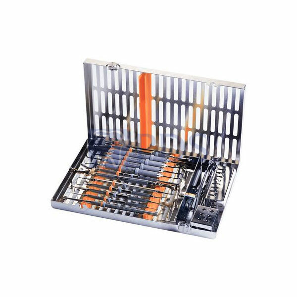 HU-FRIEDY DENTAL CASSETTE IMS 12 INSTRUMENTS ORANGE IM8123