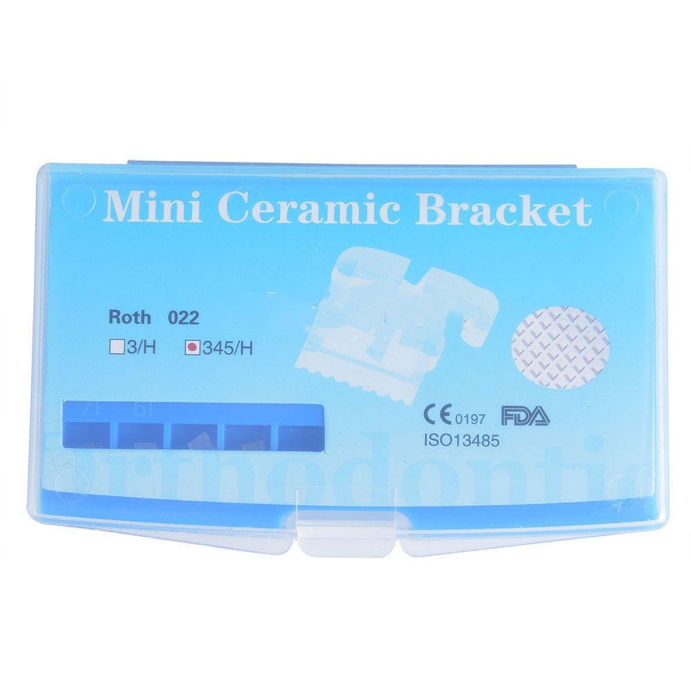 Dental Orthodontic Sapphire Ceramic Bracket Roth 022/018 Hook Invisible Brace