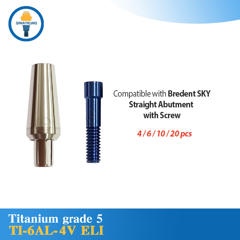 4-20Pcs Straight abutment with Screw compatible with Bredent SKY