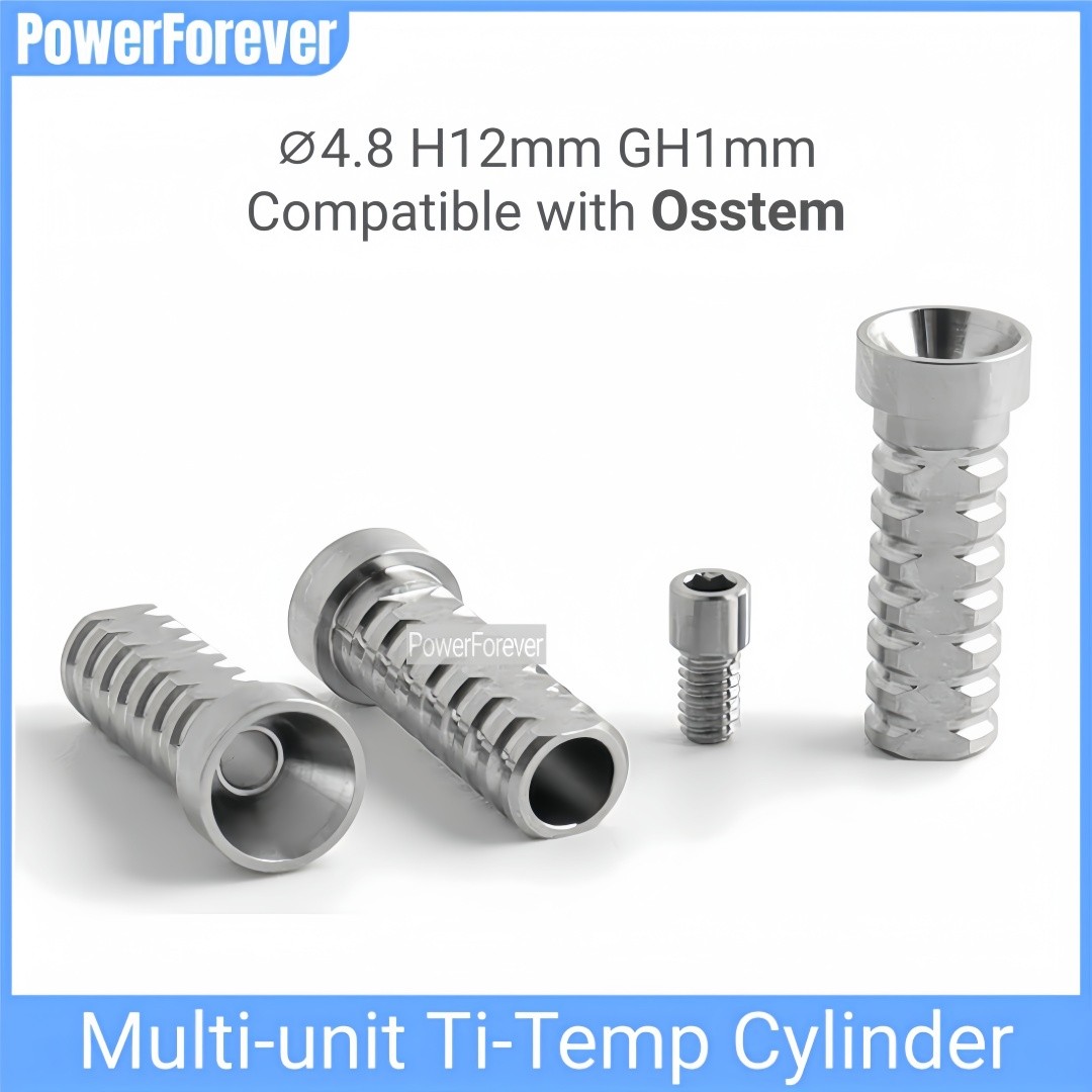 50Pcs Titanium Temporary Cylinder MU Sleeve Multi Unit Abutment Fits OSS/NOB/ITI