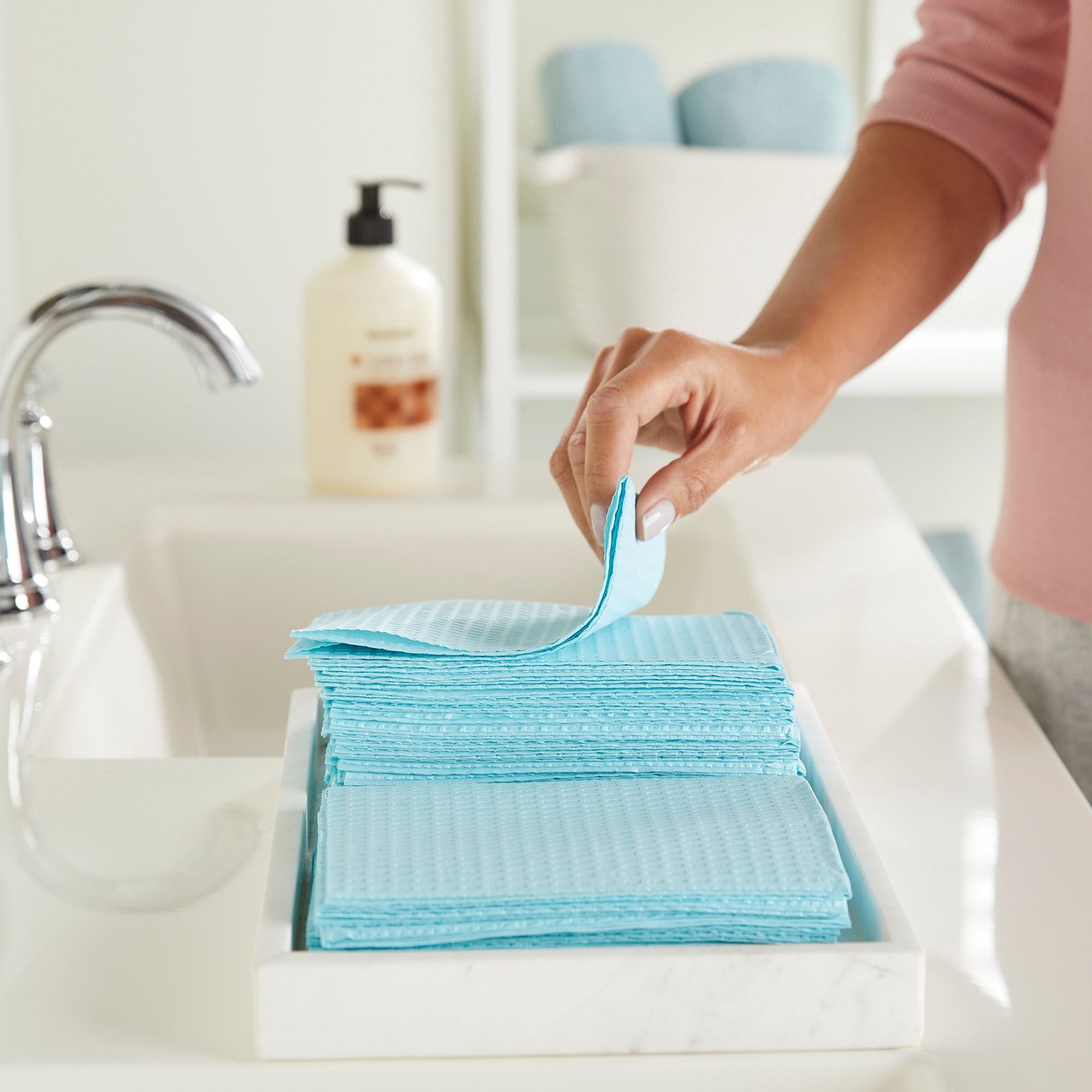 McKesson Blue Dental Medical Tattoo Procedure 2-Ply Towel Bibs 13″ W x 18” L –