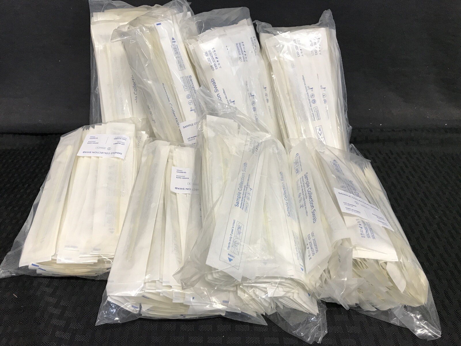 (800) Sample Collection Swabs 6” Molded Break Point Handle Nylon Microfiber Tip