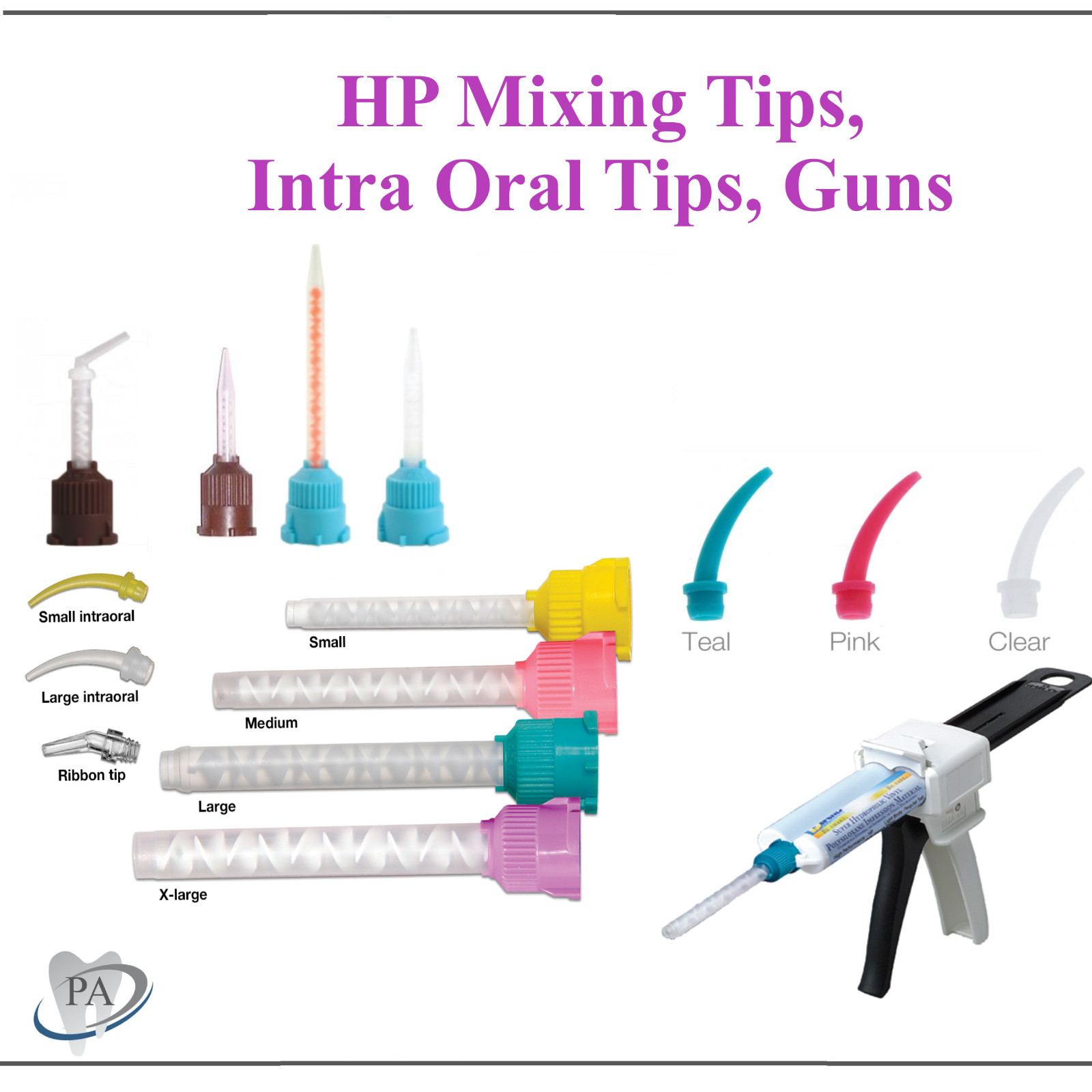 Dental HP Tips High Performance VPS Automix Tips, Intraoral Tips, VPS Gun Mixpac