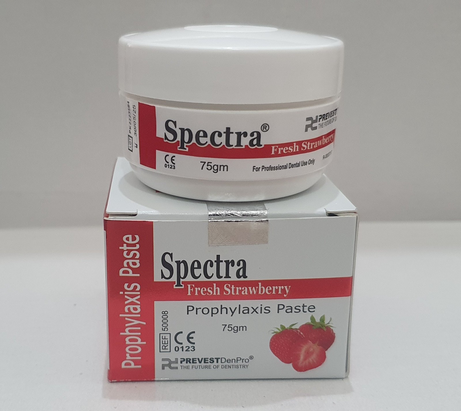 Prevest Denpro Spectra Prophyaxis Paste Fresh Strawberry With Fluoride 75g Jar