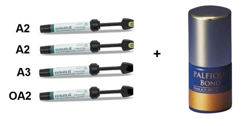 Dental ESTELITE ALPHA Resin Based Restorative 4 Composite + Palfique Bonding Kit