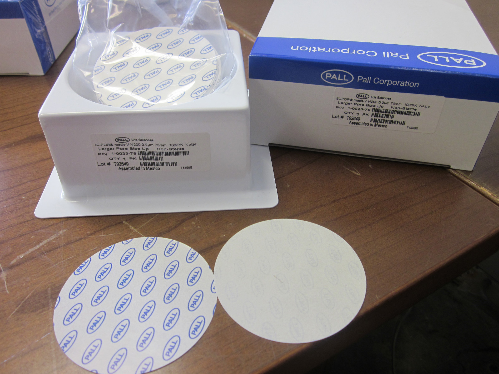 PALL # 1-0023-78 SUPOR mach 0.2um 75 mm 100 pk Larger Pore Size Up Non-Sterile