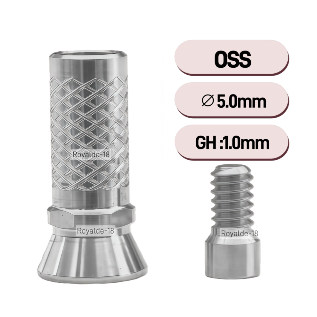 Titanium Temporary Cylinder Ti MU Sleeve Multi Unit ∅5.0mm Abutment Fit OSS