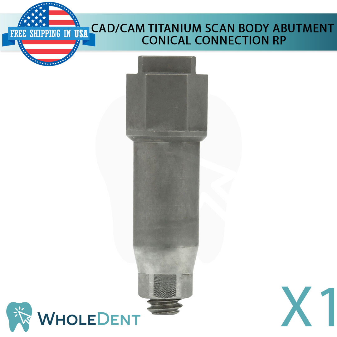 1x Dental Titanium Scan Body 10mm Regular Platform RP Conical Hex 2.65mm CAD/CAM