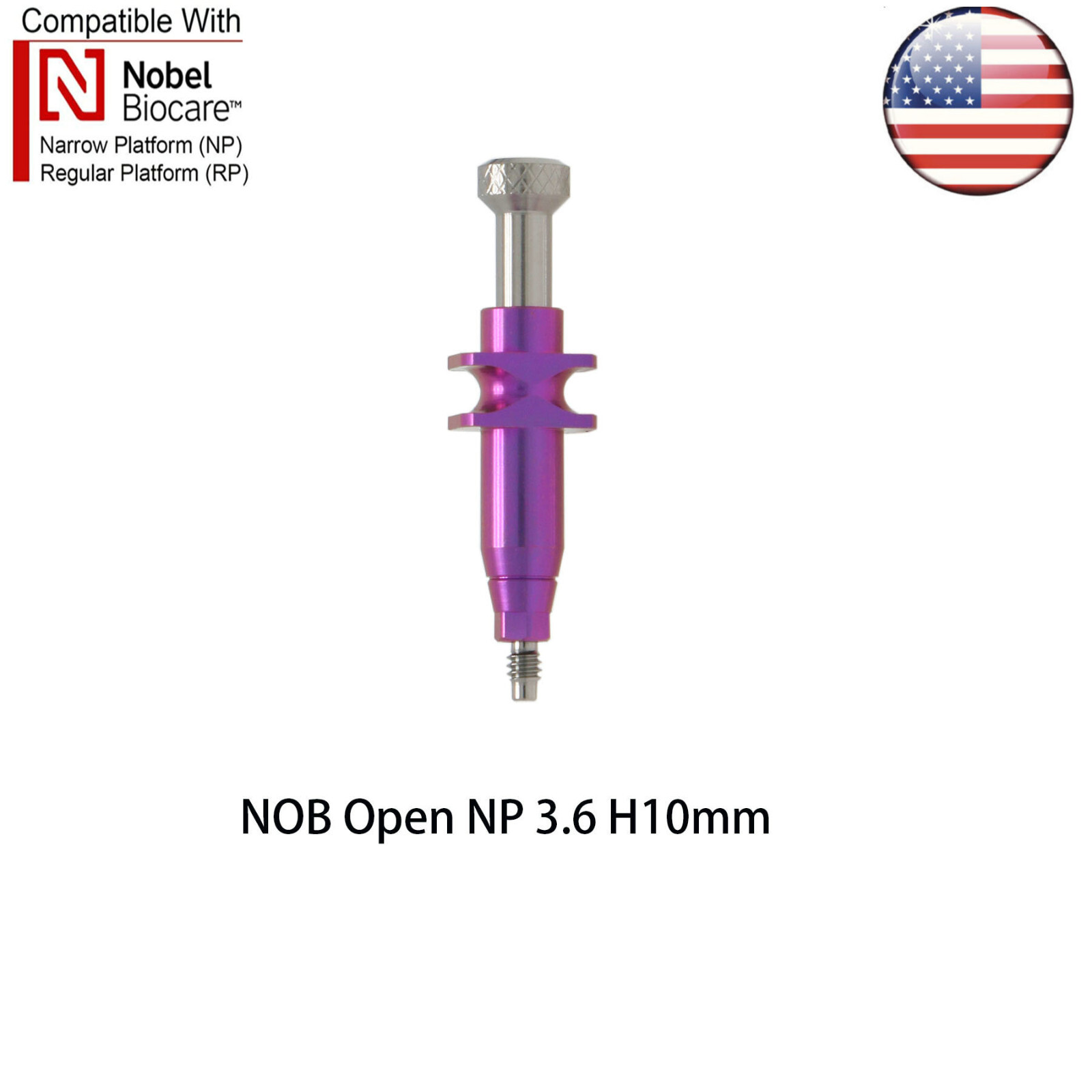 US Dental fit Nobel Active BIOCARE NP/RP Impression Transfer Coping Open Tray