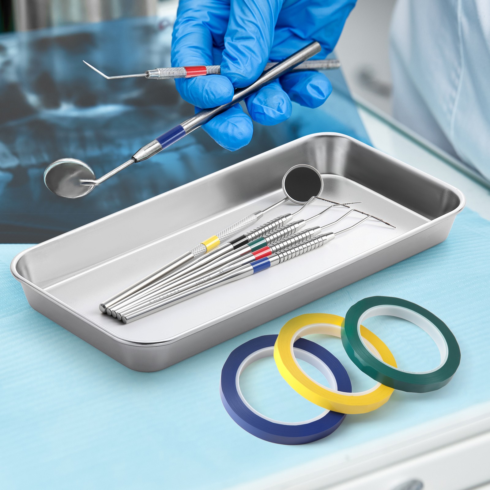 10s/set Surgical Instruments Identification Marking Tape 216.5′ L x 0.24/0.4”W